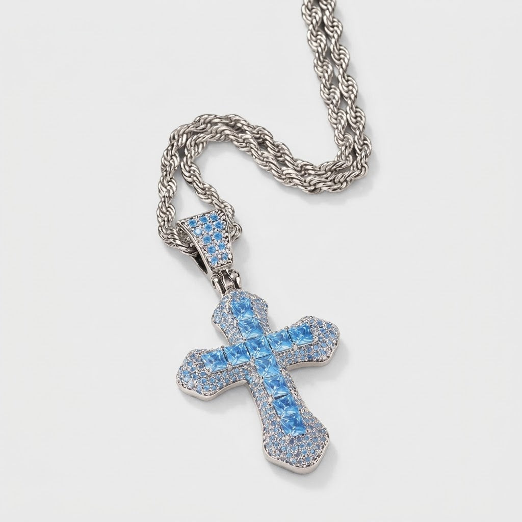 Blue Frost Cross Hanger