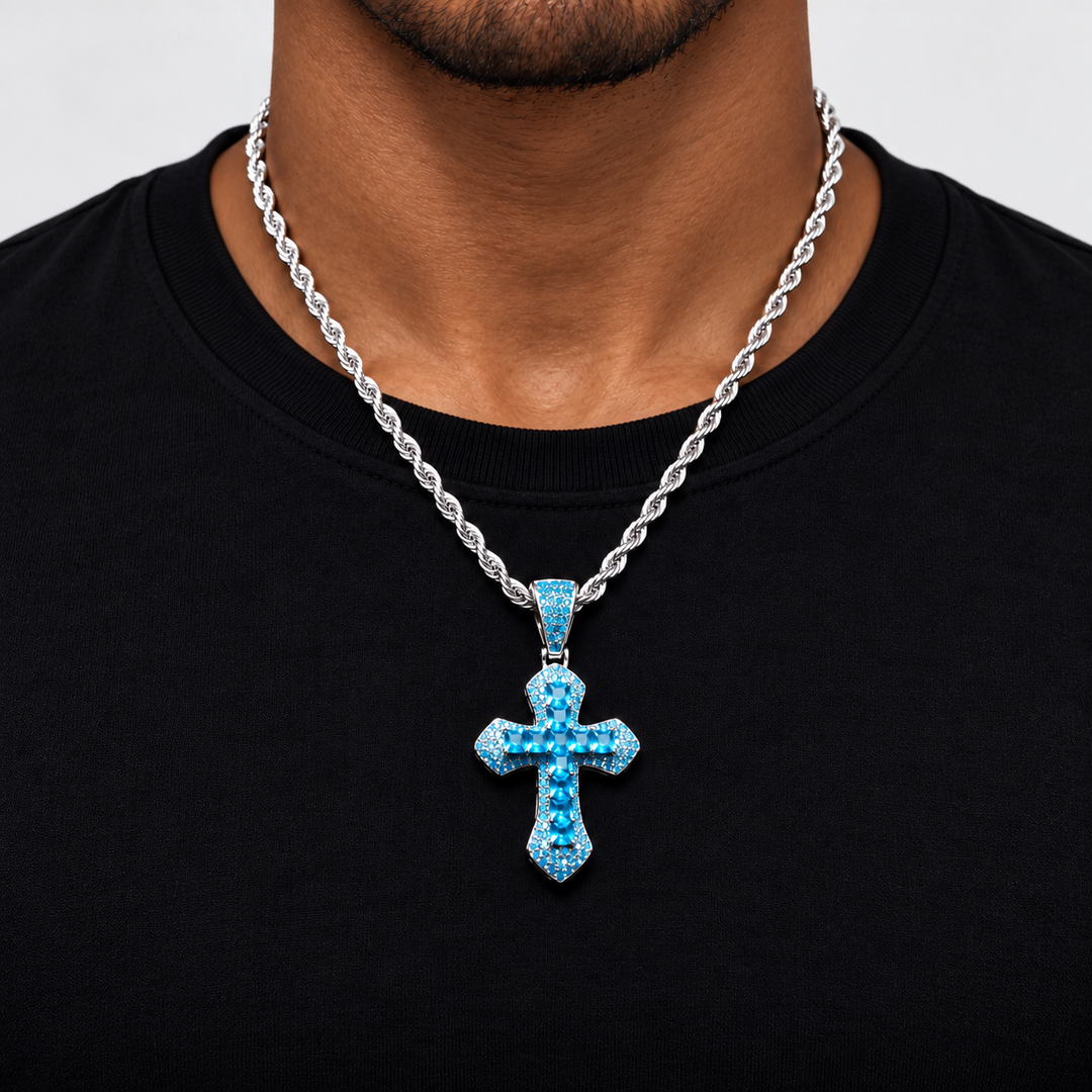 Blue Frost Cross Hanger
