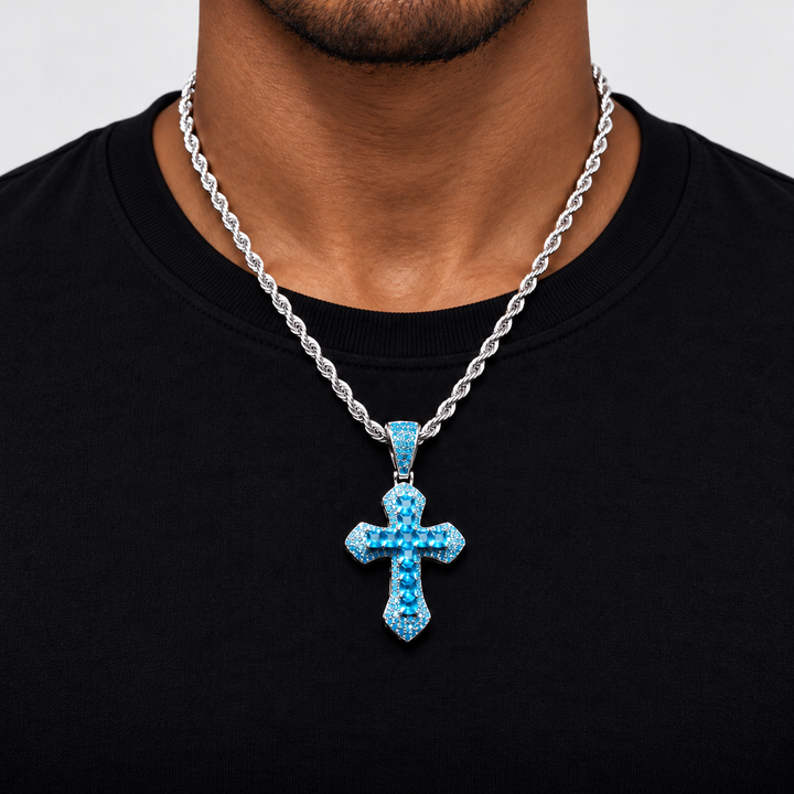 Blue Frost Cross Hanger