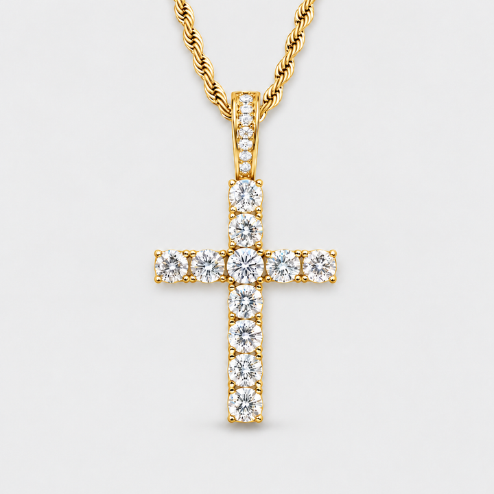 Celestial Cross pendant - Gold