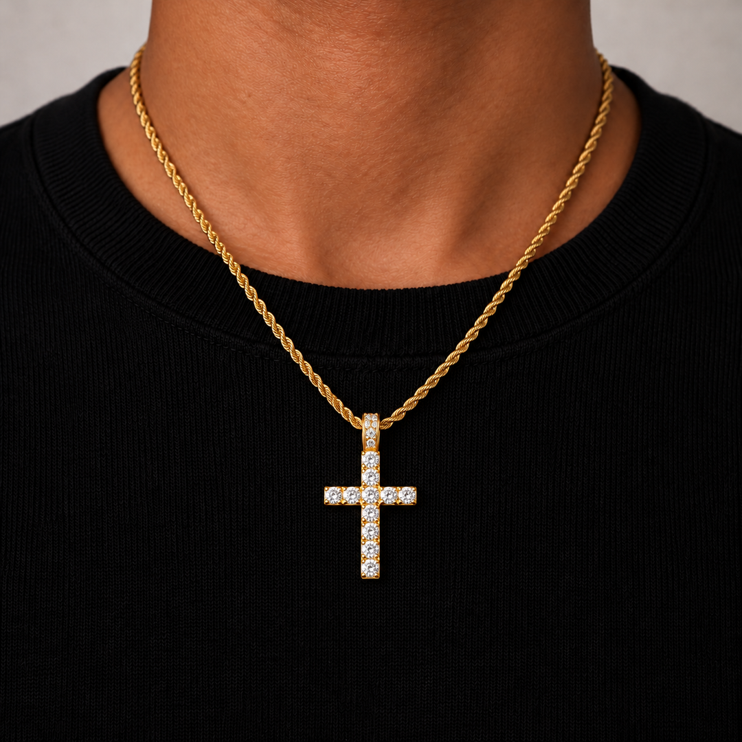 Celestial Cross pendant - Gold