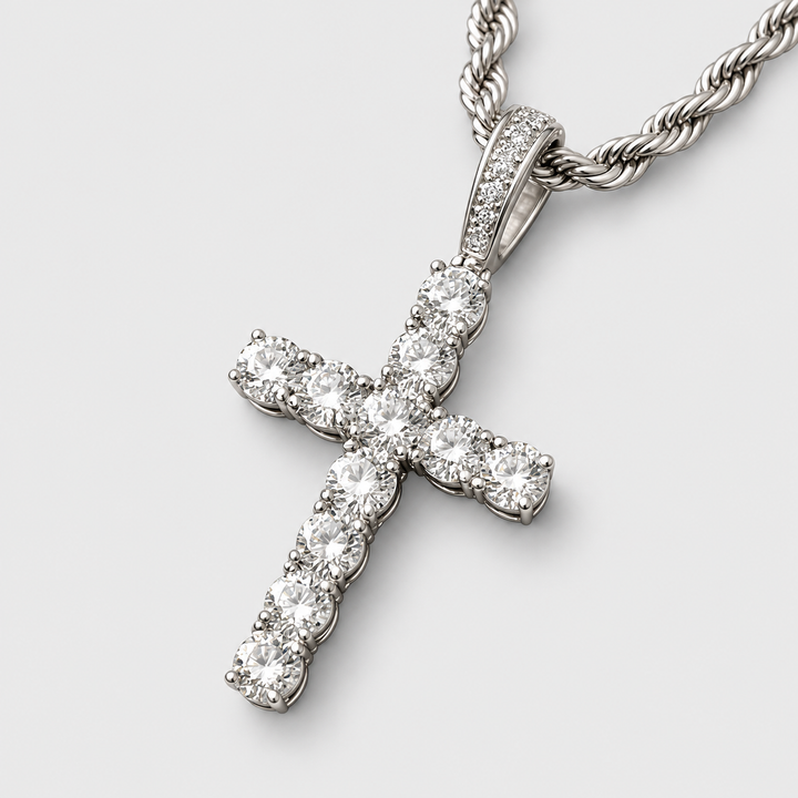 Celestial cross pendant - Silver