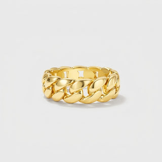 Clean Cuban Ring - Gold