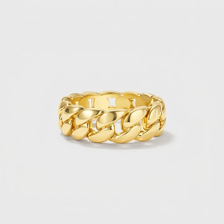 Clean Cuban Ring - Gold
