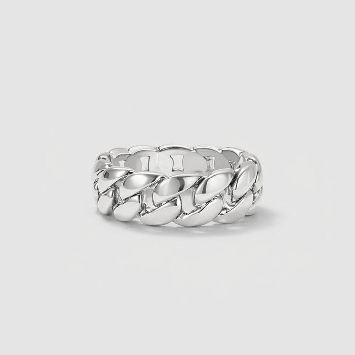 Clean Cuban Ring - Silver