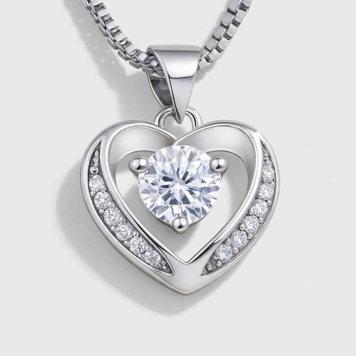 Crystal heart pendant