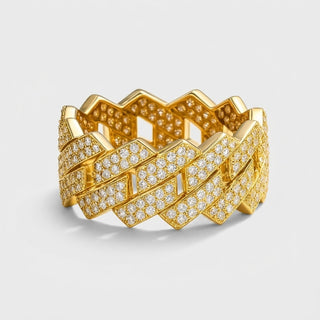Diamond Crown Ring Gold - Moissanite