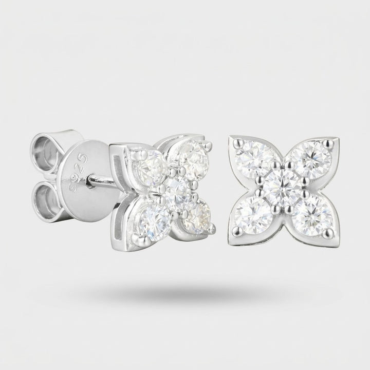 Four-Leaf Clover Earrings - Moissanite