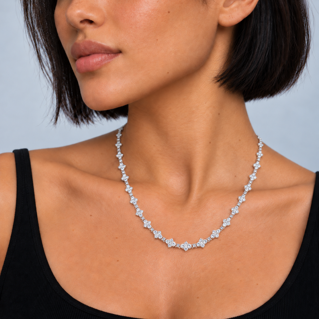 Honeycomb Ketting Zilver