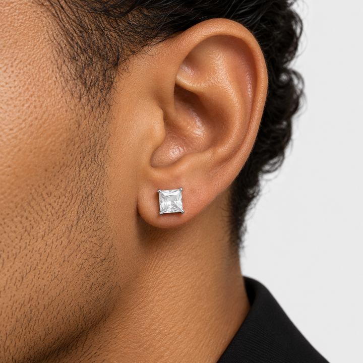 Iced Precision Earrings - Silver