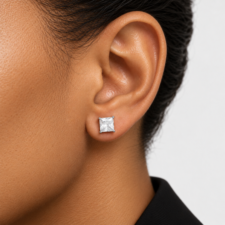 Iced Precision Earrings - Silver