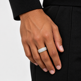 Luxury Pavé Ring - Silver/Gold