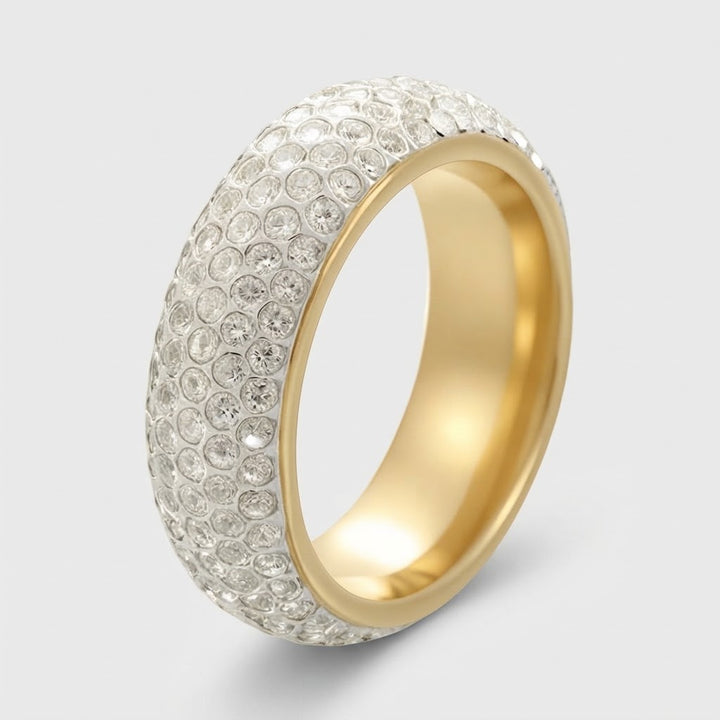 Luxury Pavé Ring - Silver/Gold