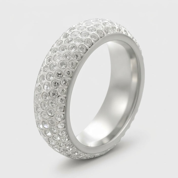 Luxe Pavé Ring - Zilver