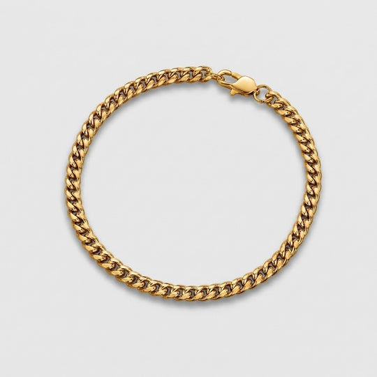 Miami Cuban Bracelet - 4mm Gold