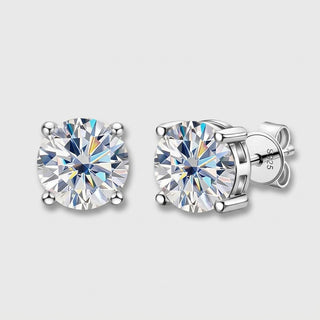 Moissanite Diamond Studs - Zilver