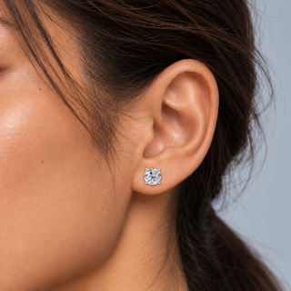 Moissanite Diamond Studs - Zilver