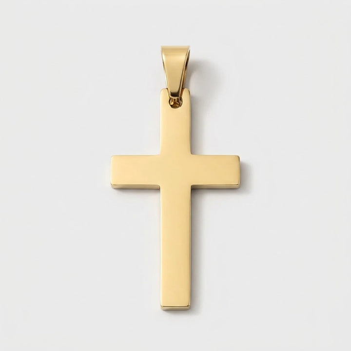Plain Cross Hanger - Gold