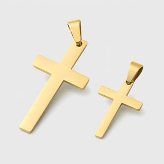 Plain Cross Hanger - Gold