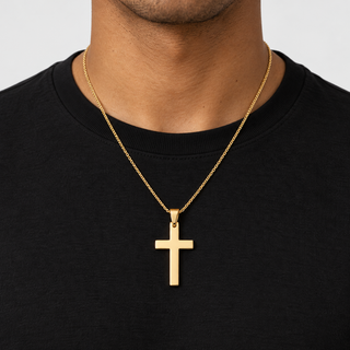 Plain Cross Hanger - Gold