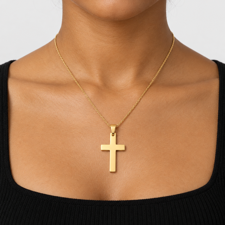 Plain Cross Hanger - Gold