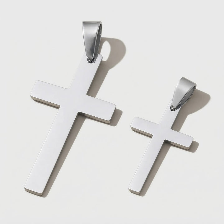 Plain Cross Hanger- Zilver