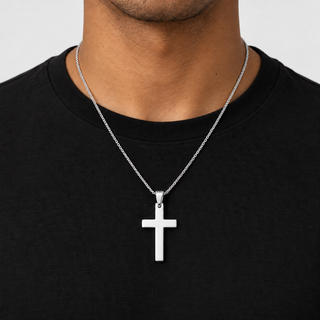 Plain Cross Hanger- Zilver