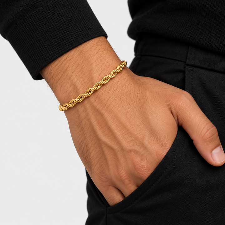 Rope Bracelet - Gold 3mm