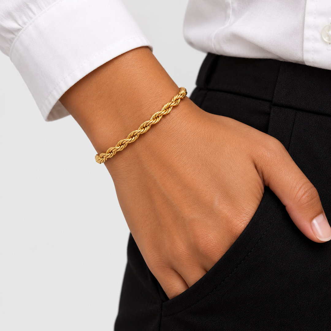 Rope Bracelet - Gold 3mm