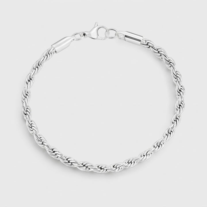 Rope Bracelet - White Gold 3mm