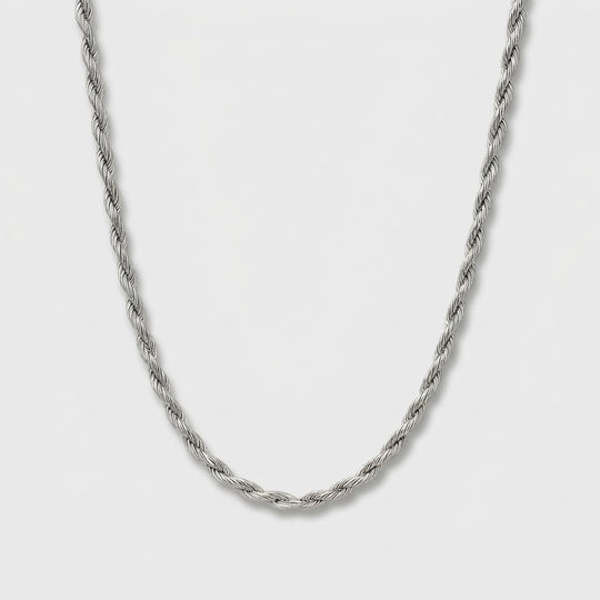 Rope Chain - White Gold 3 mm