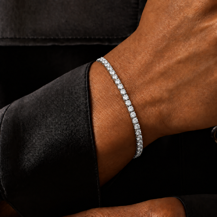 Tennis Armband - Witgoud 4mm