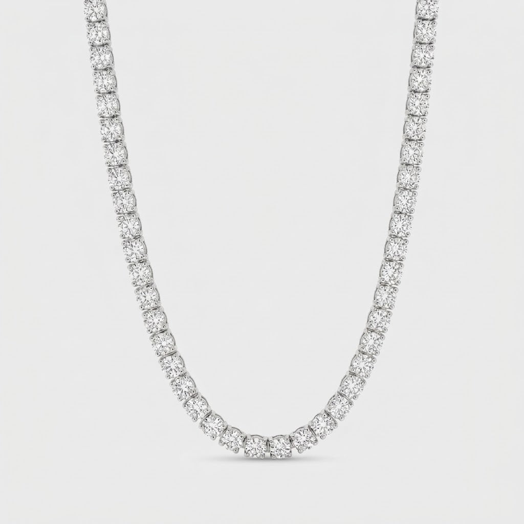 Tennis Chain - White Gold 4 mm
