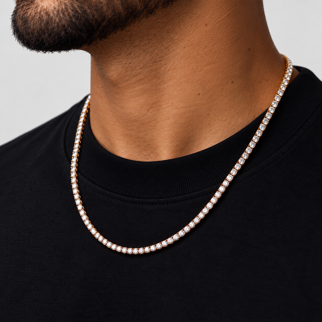 Tennis Ketting- Goud 3 mm
