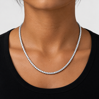 Tennis Ketting - Witgoud 3 mm