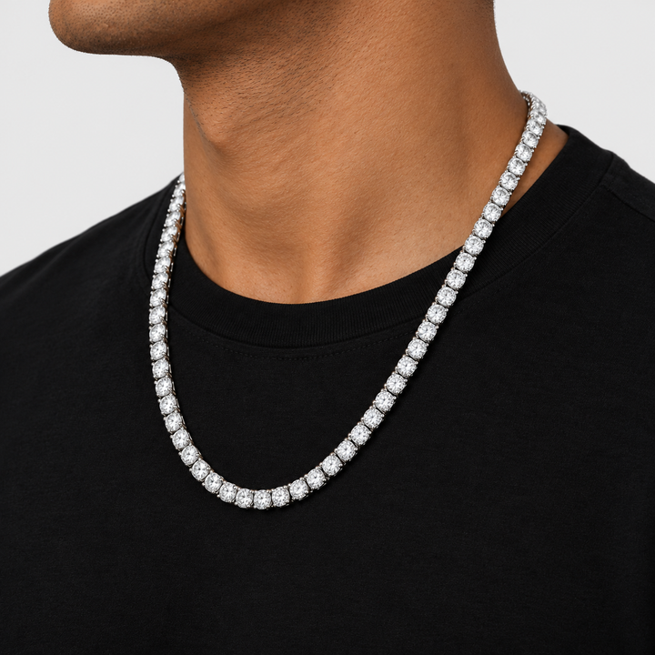 Tennis Chain - White Gold 4 mm