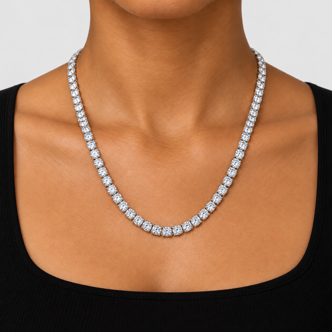 Tennis Chain - White Gold 4 mm