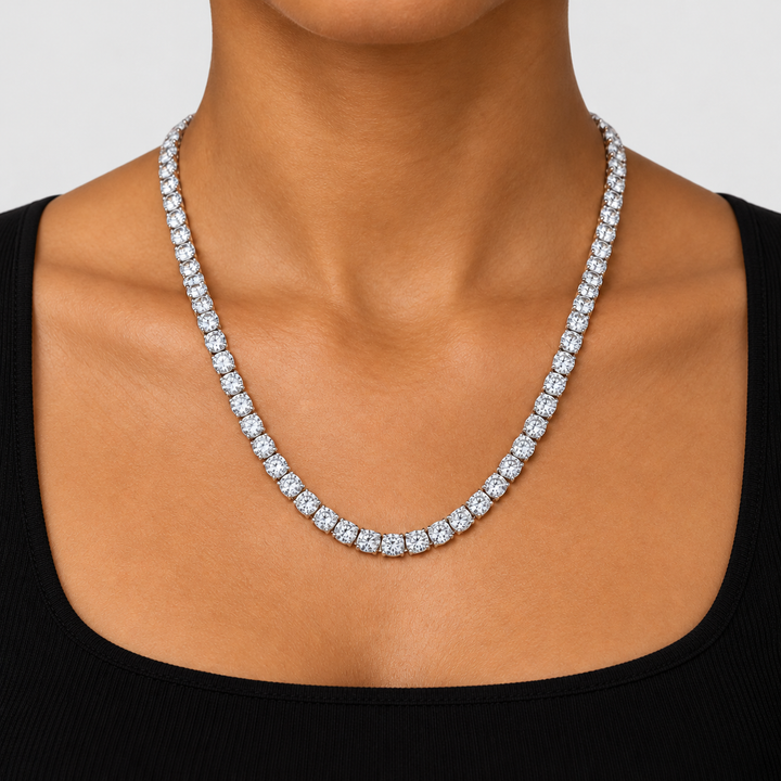 Tennis Chain - White Gold 4 mm