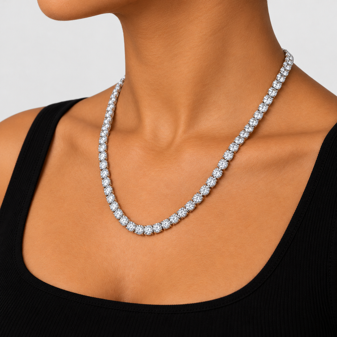 Tennis Chain - White Gold 4 mm