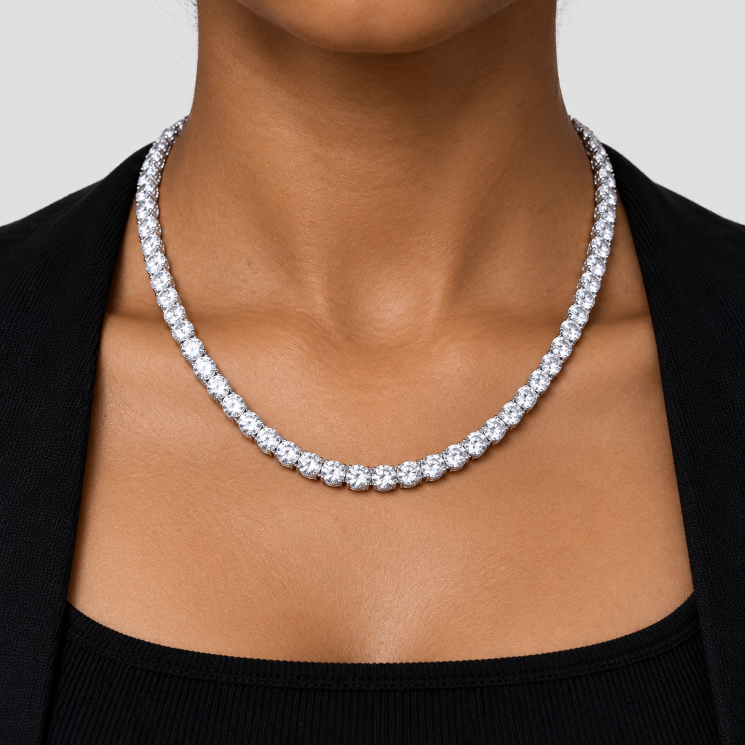 Tennis Chain - White Gold 5 mm