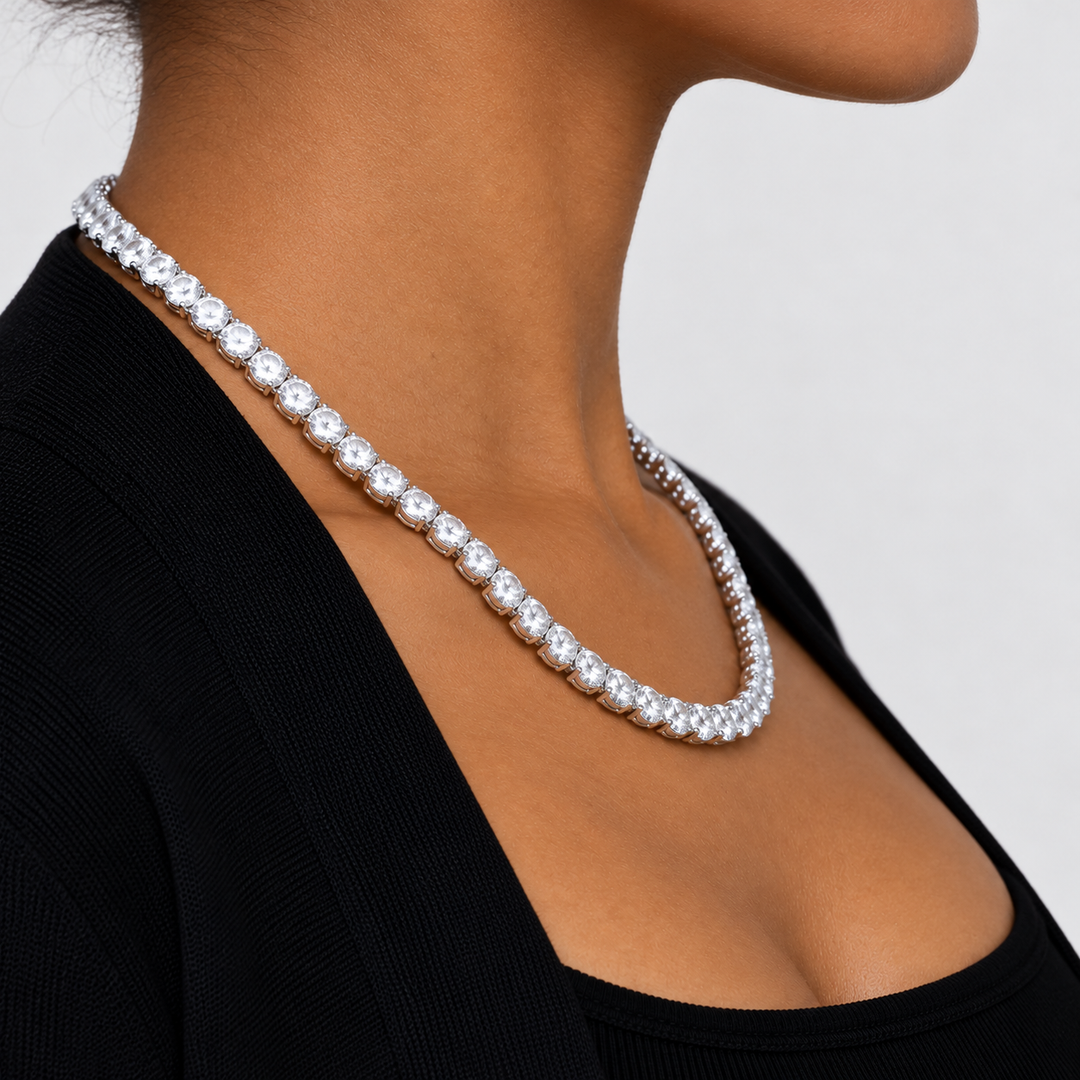 Tennis Chain - White Gold 5 mm