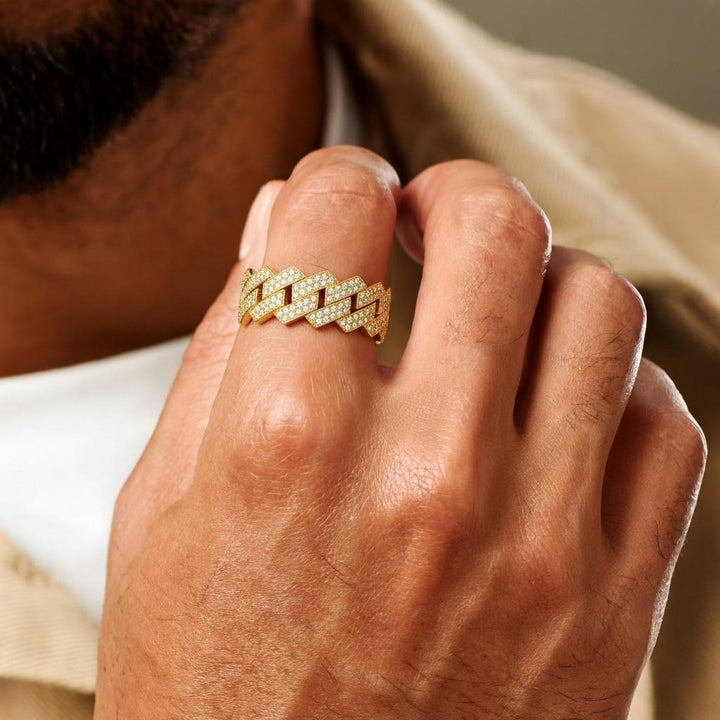 Diamond Crown Ring Gold - Moissanite