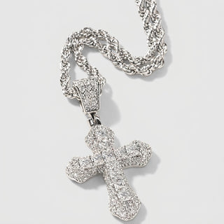 Silver Frost Cross Pendant