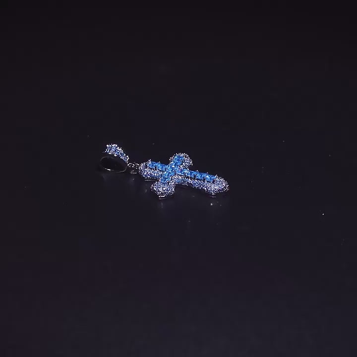 Blue Frost Cross Hanger